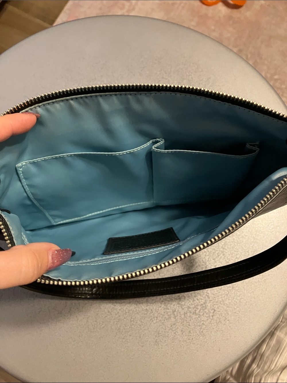 Coach Black Patent Leather Double-Pocket Shoulder Bag - Picture 4 of 6